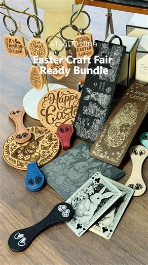 @xTool_HomeStudio is here helping us to find more cozy craft builds 🌸. For Easter markets and craft fairs, small engraved items are always crowd favorites. With the xTool F1 Ultra it's easy to batch produce seasonal designs that look great on any booth table. Materials bundle, design files, tutorial, and the latest promos are all in the bio link. #makersoftiktok #craftfair #easterdiy #laserengraving #xtool