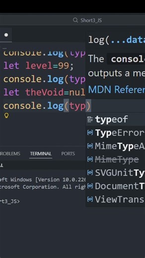 The DNA of Code: JavaScript Data Types Unmasked 🌑 #Shorts #JS #jsbasics #javascript #coding