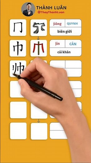 Học chữ Hán theo sơ đồ - Phần 17: 冂→巾→帅→师→狮