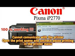 printer Canon IP 2770 cannot comunicate with printer