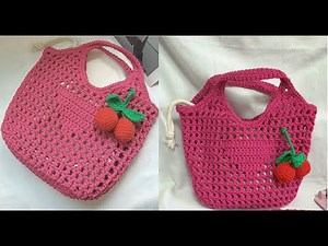 Beginner Crochet Tote Bag Tutorial | Triangle Pattern + Mesh Style