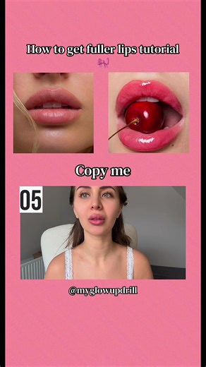 How to get fuller lips tutorial🎀 #glowup #glowuptips #faceshaping #lips #juicylips