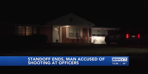 Standoff in Harrodsburg ends, man accused of shooting at officers