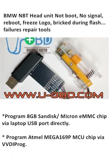BMW iDrive4 NBT Head unit Not boot reboot No signal NBT Bricked freeze BMW Logo Failure repair tools