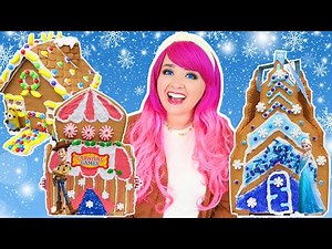 Building & Decorating Christmas Gingerbread Houses | Holiday Cookie House With Christmas Candy