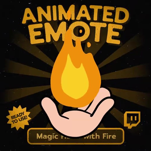 Kawaii Magic Hand With Fire Animated Emote for Twitch and Discord, Spooky Flame Reaction Emote for Halloween Streams and Fiery Chat Moments - Etsy