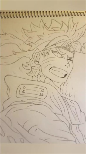 draw naruto in 20 second #art #drawing #anime #shorts