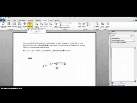 Word 2010 - The Review Tab