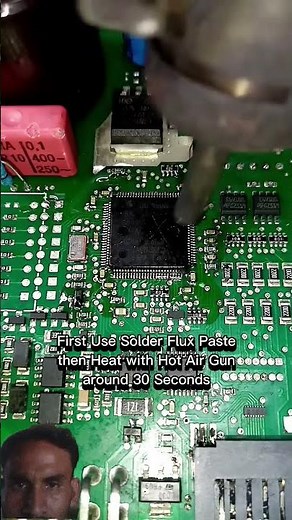 How to Desolder SMD Processor IC Using Hot Air Gun | Easy PCB Repair Method #shorts #repair