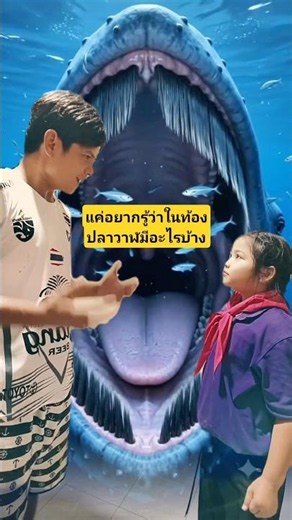 น้องมีนเข้าไปในท้องปลาวาฬเพียงแค่อยากรู้ว่าในท้องปลาวาฬมีอะไรบ้าง🤔😭 #บังเอิญเจอ #funny #comedy