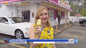 Ellen Bacca, we all know you planned this just so you could get an ice cream cone! (PS: Bring some back for the rest of us.) See the Storm Team 8 summer outlook: https://www.woodtv.com/weather/storm-team-8-summer-outlook-2021/ | WOOD TV8