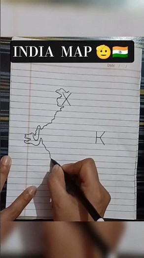 How to Draw India Map Perfectly🇮🇳🫡 | Easy & Accurate Tutorial👍#shorts