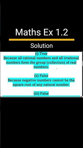 Maths Chapter 1 Exercise 1.2 Solutions Class 9 CBSE | NCERT Maths Class 9 Chapter 1 Answers #shorts