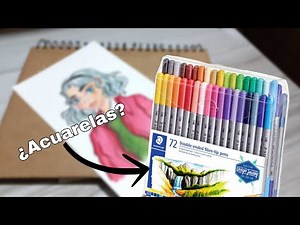 Pintando con marcadores STAEDTLER como acuarelas ║ ¿Funciona?