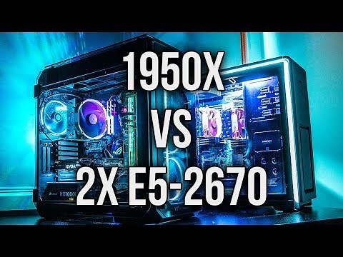 16 CPU Core Comparison - AMD 1950X Threadripper vs 2x Intel Xeon E5-2670