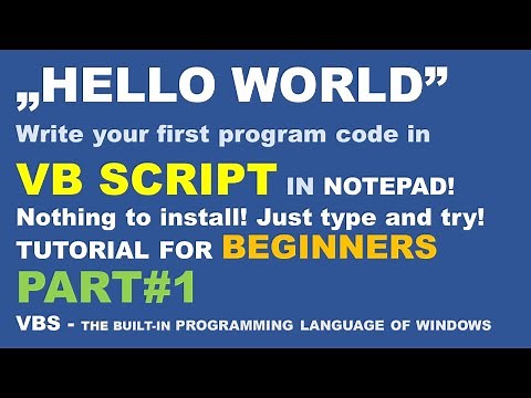 ▶ VBS Tutorial for beginners 📖 PART#1 - Write your 📜 VB Script „HELLO WORLD” code in minutes!