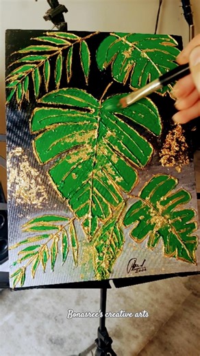 # acrylic painting #Hyper-Realistic Leaf Painting | Acrylic Leaf