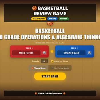 3rd Grade 3.OA.C.7 Basketball Review Game | Operations & Algebra