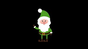 Download Christmas Green Santa Emoji Transparent for free