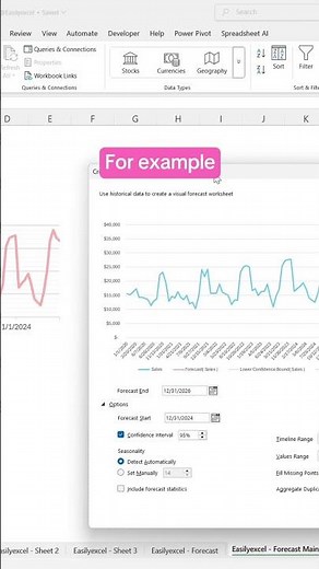 How to forecast data in Excel using the forecasting tool! #excel #forecasting #spreadsheet s heet