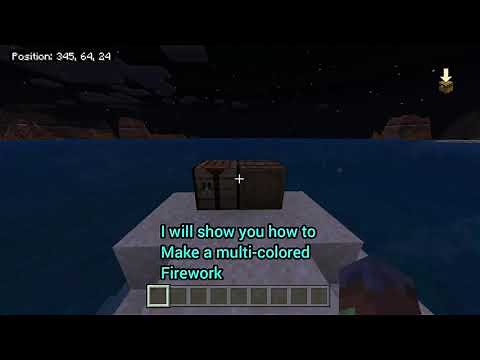 How to make a Multi-colored firework in Minecraft bedrock edition
