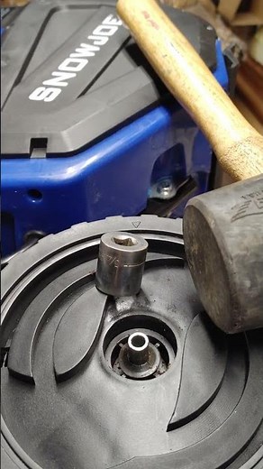 How I put on a Snow Joe SJ627E Wheel Sheared Push-on replacement.
