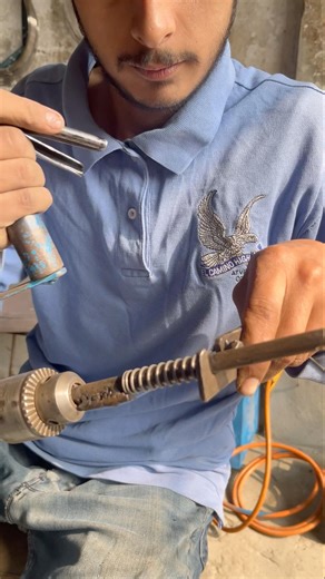 Simple Pressure Spring Made on a Drill Machine | Iron Wire Spring Build #diy #shorts