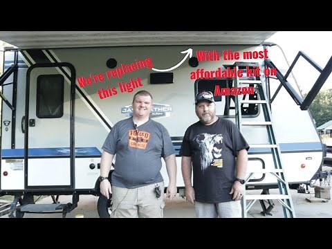 RV Led awning light installation