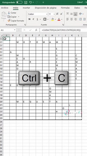 Sopa de letras en Excel #exceltips #trucosexcel #tutorialexcel #Excel #profesentiktok #aprendeexcel