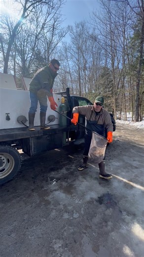 The New Hampton Hatchery stocked some hefty surplus yearling brook trout this week, through the ice. Fish Culturists utilized an underwater camera to ensure a smooth transition to their new home. #FishNH #easternbrooktrout #nhhatcheryhappenings | NH Fish and Game