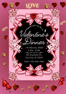 Valentine’s Day Party Invitation | Editable Digital Template | Instant Download | Canva - Etsy