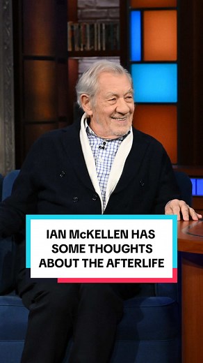 Ian McKellen has some thoughts about the afterlife. #Colbert #ColbertQuestionertExtraordinert #IanMcKellen