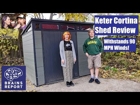 Keter Cortina Storage Shed Review (Expert Tested): One Woman's Triumph against All Oddballs