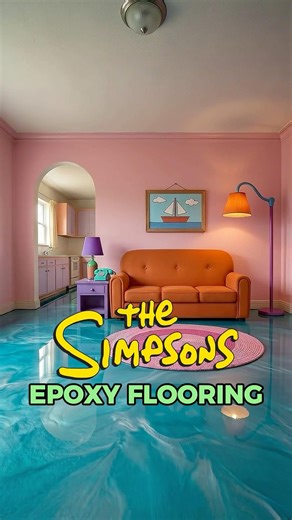 Simpson Living Room Epoxy Transformation 🍩✨