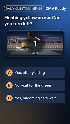 Flashing Yellow Arrow: Can You Turn Left? #Shorts