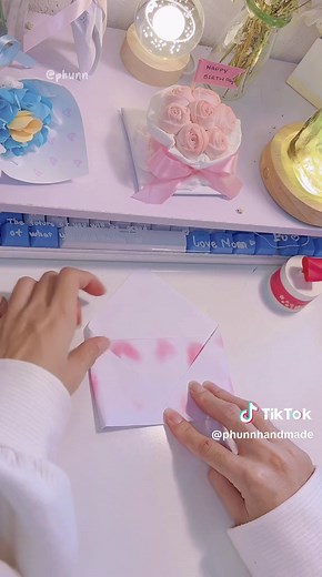 Cách làm phong thư trái tim bằng giấy A4