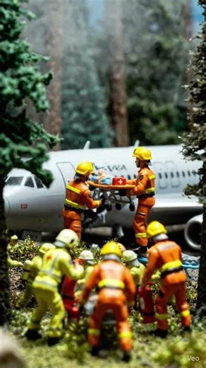 Mini Rescue Team Saves Crashed Airplane! ✈️🔥 #shorts