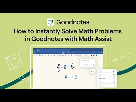 How to Instantly Solve Math Problems in Goodnotes with Math Assist