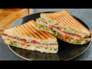 Veg Mayo Sandwich | Vegetable Sandwich | Lunch Box Recipe | Easy Sandwich Recipe | N'Oven