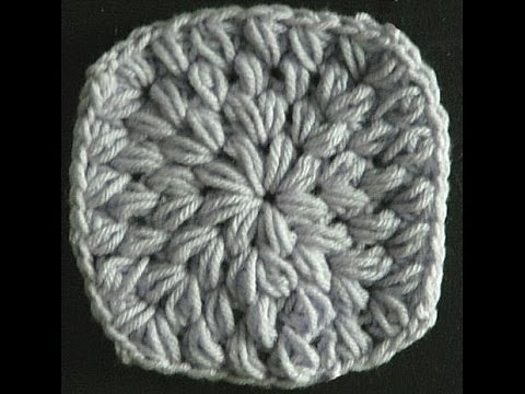 Easy Crochet Puff Stitch Granny Square