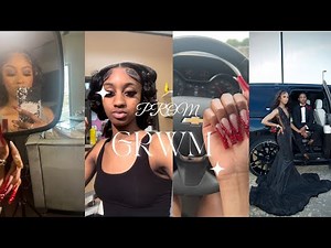 GRWM FOR PROM : watch me prepare for my senior prom | nails,lashes,hair,etc 💖