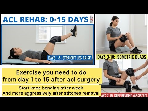 Basic exercise you need to do after acl surgery for best results👍👌from day 1 to 15 #aclrecovery#acl