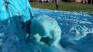 BYU Homecoming Week would not be BYU Homecoming Week without true blue foam. | BYU