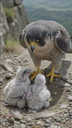 this is Peregrine Falcon sounds stay in the nest