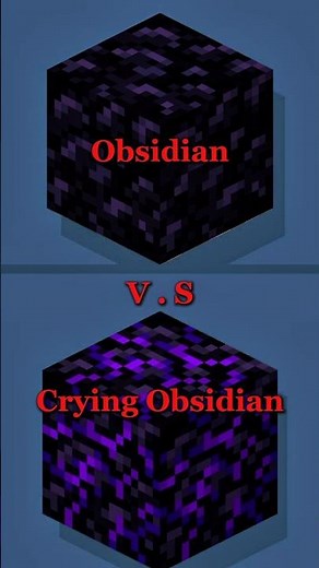 Obsidian vs Crying Obsidian – Which Is Stronger in Minecraft? ✅ #shorts