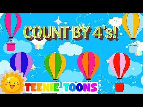 Let’s Count by 4s! 🎵 Fun Math Song for Kids | Teenie Toons