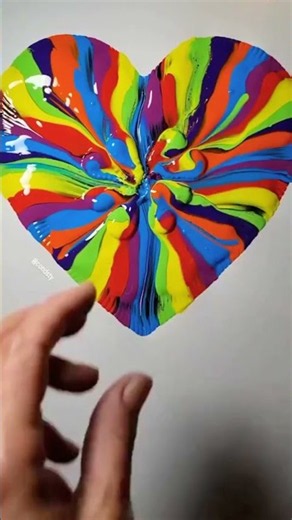 Rainbow Heart Art That Will Blow Your Mind 🌈❤️ #shorts #art #satisfying