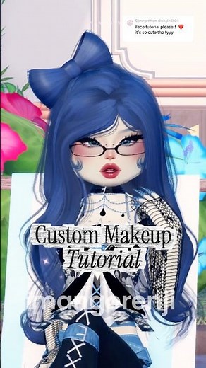 🩵 dti custom makeup tutorial! #roblox #dti #dresstoimpress #shorts