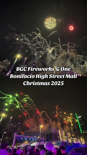 This is the fireworks display (Sparks in the Sky) of Bonifacio High Street in 5th Avenue. Video also includes the Christmas tree, Christmas lights & Christmas decorations of One Bonifacio High Street Mall and Park for this year 2025. 🎆🎇🎄✨🤩 This is located at BGC (Bonifacio Global City), Taguig City, Metro Manila, Philippines 🇵🇭 #christmas #pasko #merrychristmas #bgc #fireworks