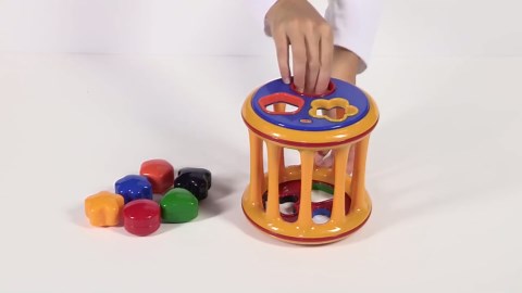 Tolo Rolling Shape Sorter | Interactive Toy for Babies 12+ Months | Includes 6 Colorful Shapes with Rattling Sounds | Develops Shape Recognition, Hand-Eye Coordination & Fine Motor Skills